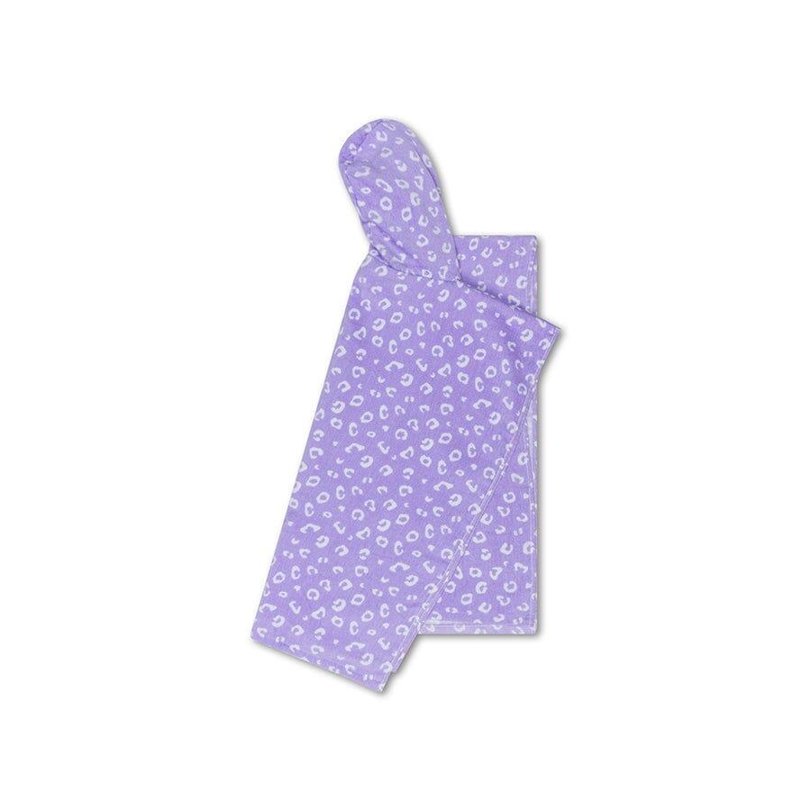 Swim Essentials | Lila Panterprint Strandponcho 65 x 65 cm 2/5