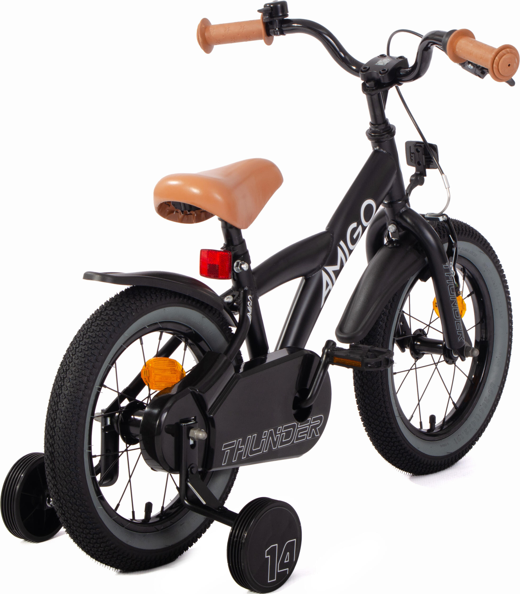 Thunder 14 Zoll 22 cm Jungen Rücktrittbremse Schwarz/Weiß 6/7