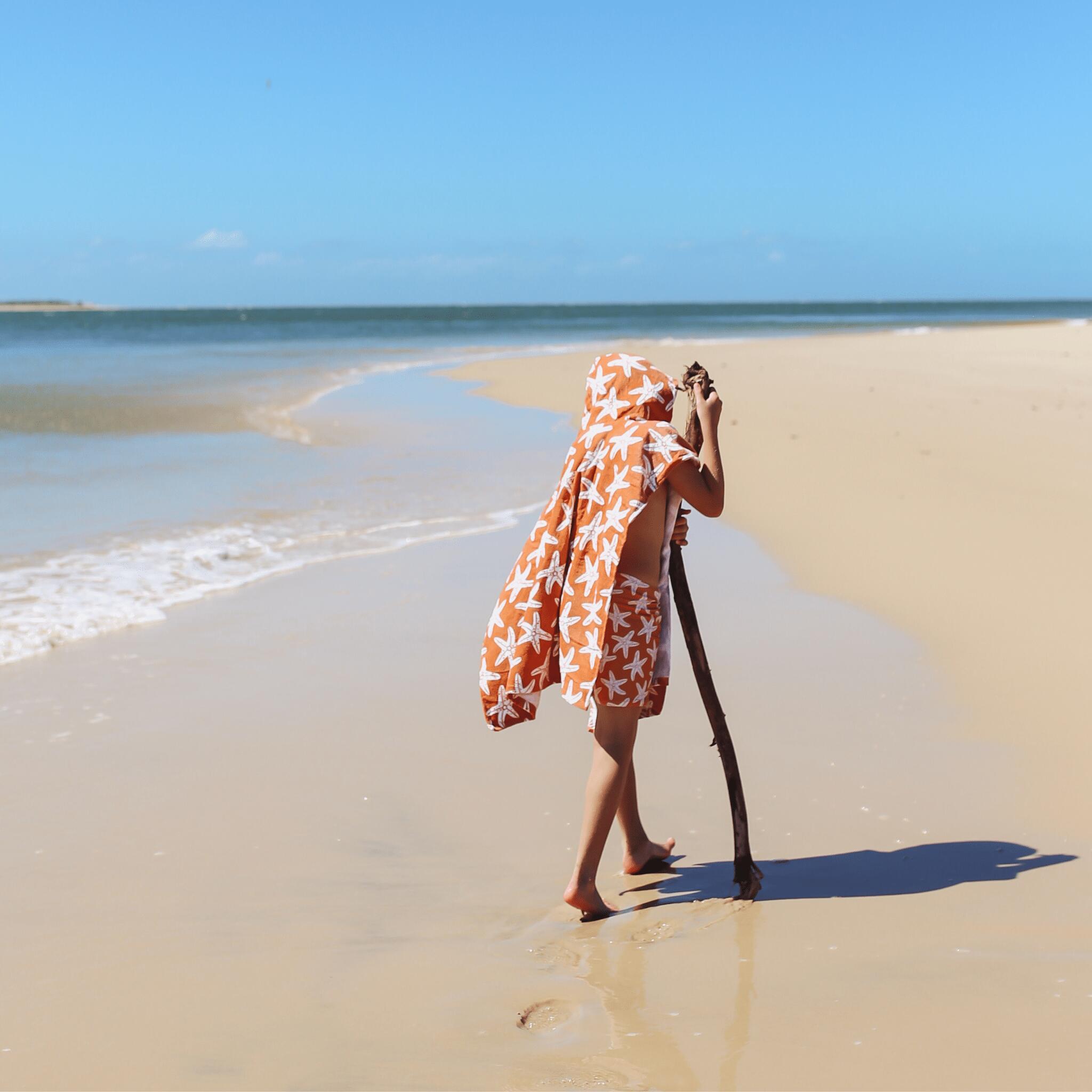 Poncho da Spiaggia Stelle Marine 65 x 65 cm 3/4