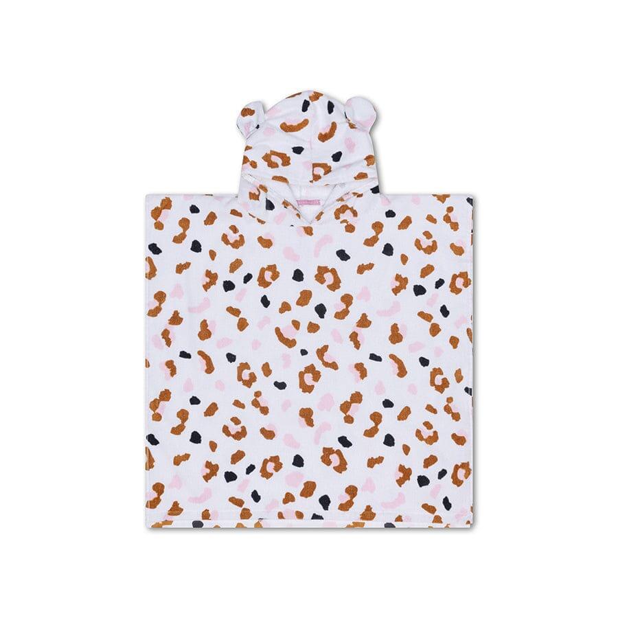 SWIM ESSENTIALS Poncho da Spiaggia Kaki Leopardato 65 x 65 cm
