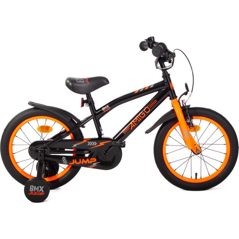 AMIGO Vélo garçon BMX Jump 16 Pouces 25,5 cm Garçon Frein à rétropédalage