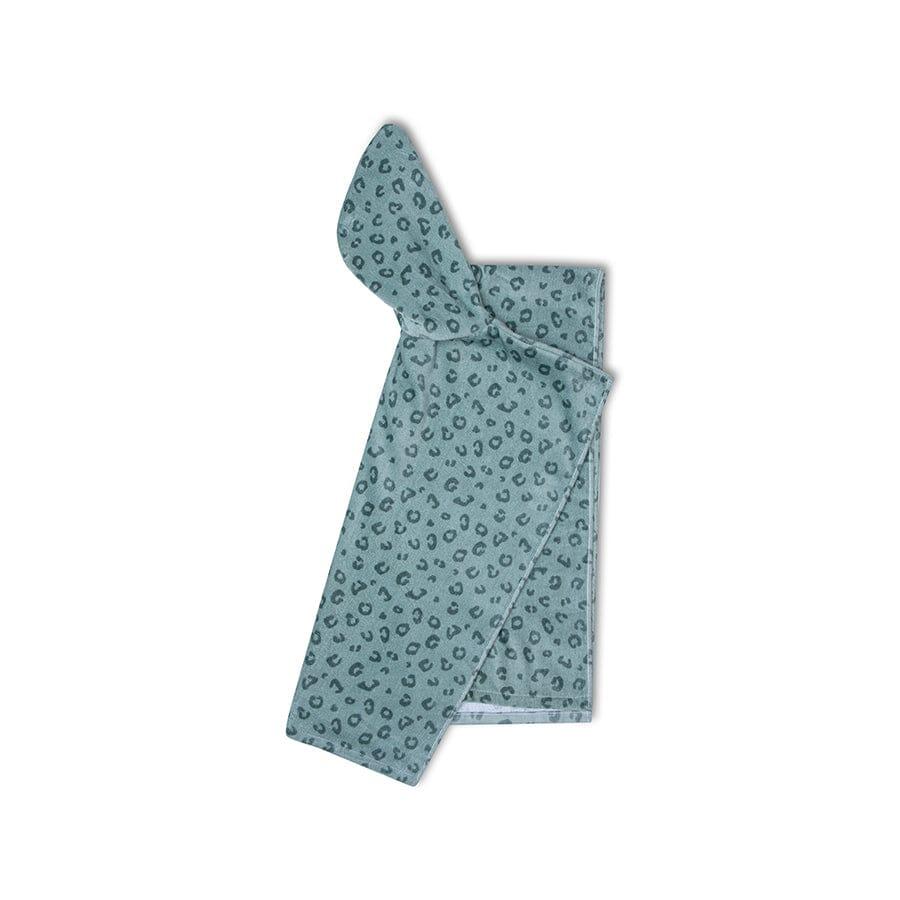 Swim Essentials | Accappatoio Panterato poncho in cotone verde 65 x 65 cm 2/2