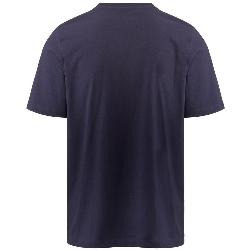 kappa t-shirt da uomo in cotone blu da cardio training