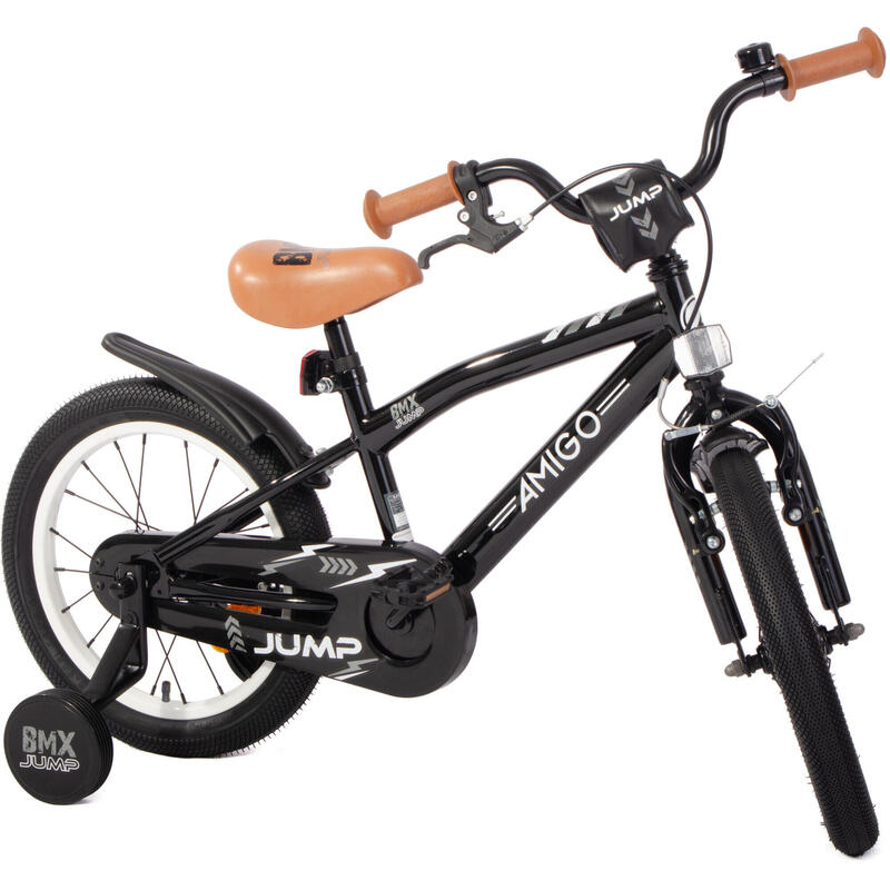 AMIGO Vélo garçon BMX Jump 16 Pouces 25,5 cm Garçon Frein à rétropédalage