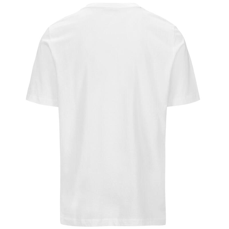 Camiseta de Manga Corta Hombre Kappa Cafers Blanco