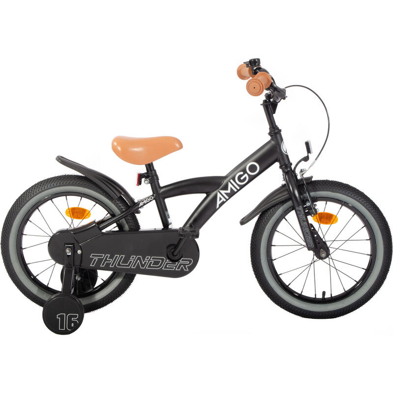 AMIGO Vélo garçon Thunder 16 Pouces 23,5 cm Garçon Frein à rétropédalage