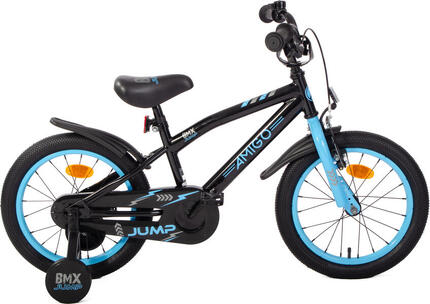 BMX Jump 16 Zoll 25,5 cm Jungen Rücktrittbremse Schwarz/Blau