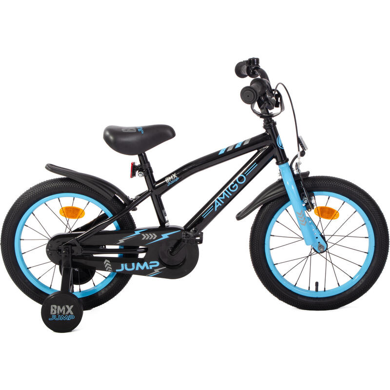 AMIGO Vélo garçon BMX Jump 16 Pouces 25,5 cm Garçon Frein à rétropédalage