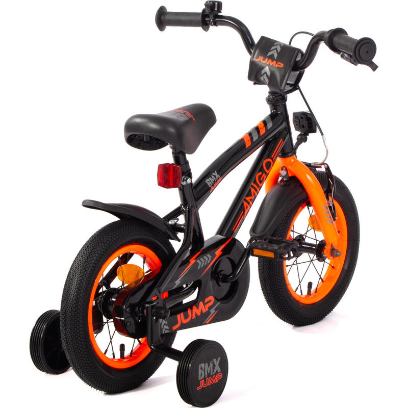 AMIGO Vélo garçon BMX Jump 12 Pouces 22 cm Garçon Frein à rétropédalage