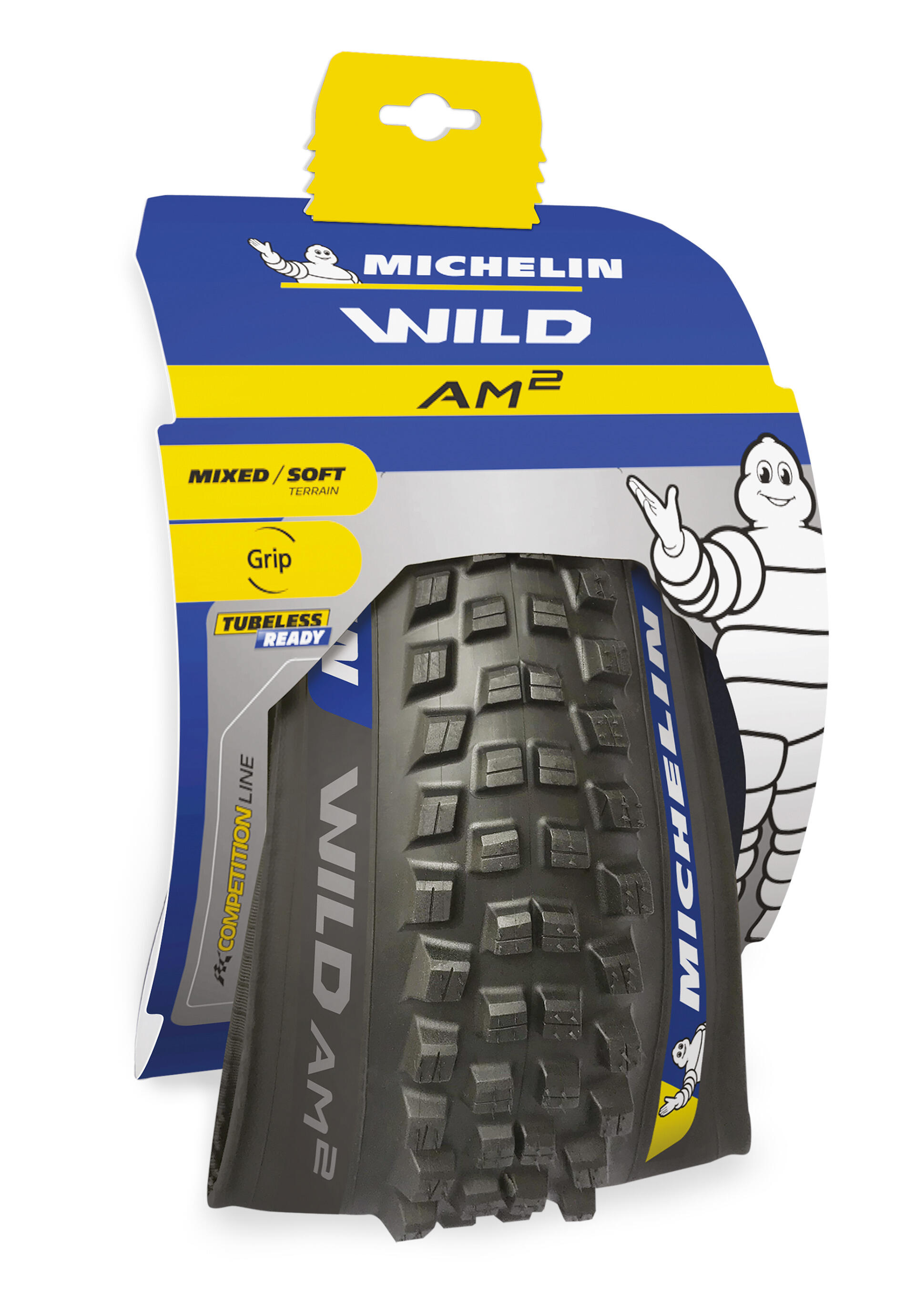 MTB-Reifen Michelin wild AM2 competition tubeless et tubetype TS VAE 3/4