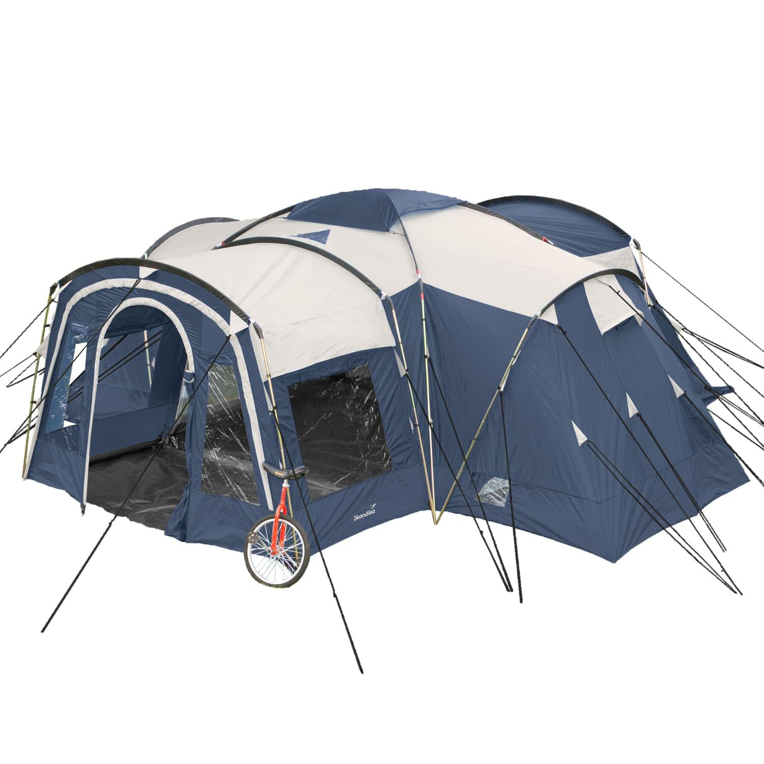 Skandika - Tente Familiale Dôme Nimbus 8 Sleeper - Camping - 8 Personnes - 3 Cabines Noires - Tente - Bleu - Decathlon