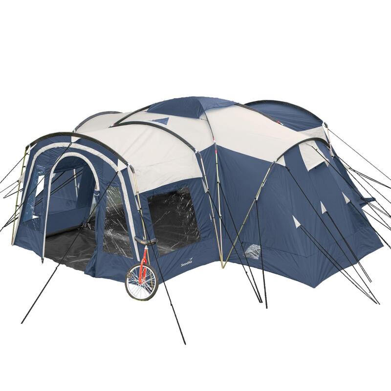 Familie koepeltent Nimbus 8 Sleeper - Tent 8 personen - 3 zwarte slaapcabines