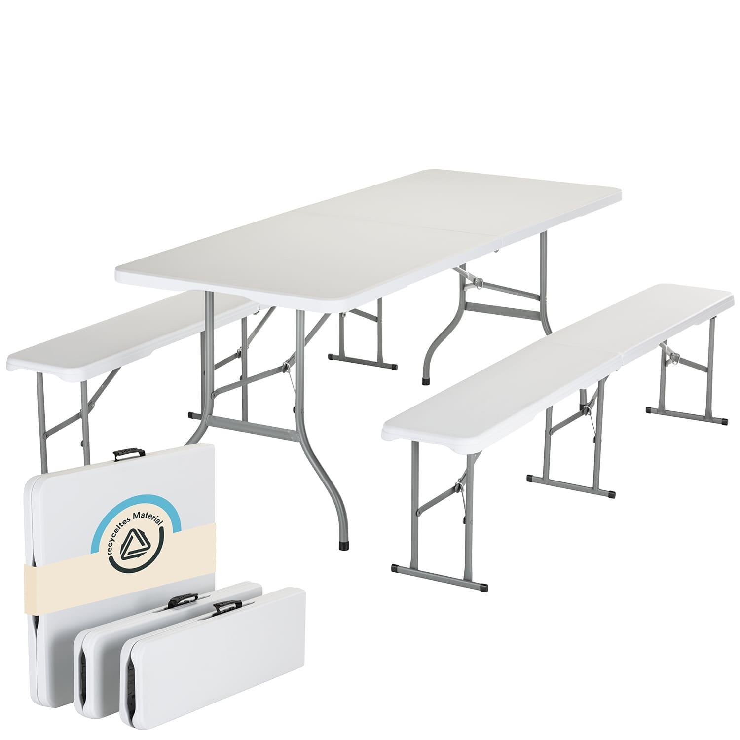 SKANDIKA Set Campingtafel met banken Masi - Opvouwbaar - Outdoor – Kamperen - Picknick