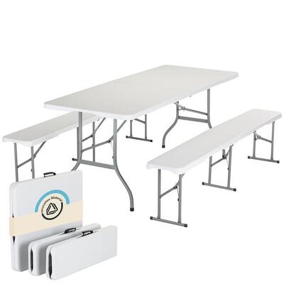 Set campingtafel met banken masi - opvouwbaar - outdoor – kamperen - picknick