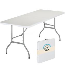 Table de camping Masi - Pliable - 180 × 74 × 74 cm - Acier/HDPE - Max 200 kg