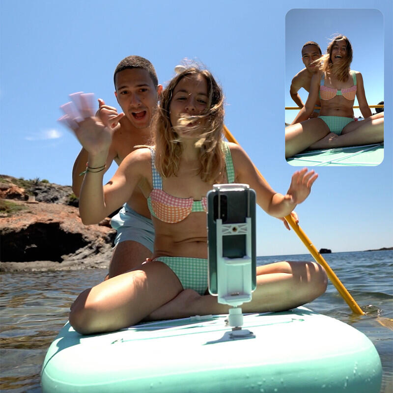 Uchwyt Telefon do Paddleboardu, HUIIKE, Biały, Regulowany, Pewny Chwyt