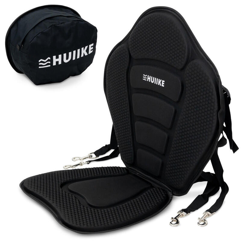 Siege Paddle Gonflable et Kayak Réglable, HUIIKE, Noir, Rembourré, Standard