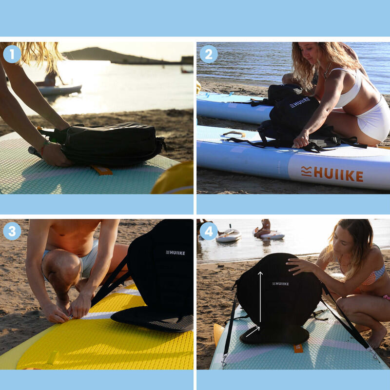 Paddle Kayak Siège à Paddle De 1pc, Sièges En Kayak En Tissu Oxford Imperméables Avec Support Arrière, Siège De Remplacement En Kayak Réglable Avec Snap, Siège En Kayak Paddle Banc Avec Sac