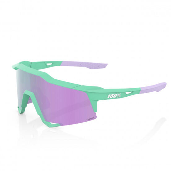 100% Glasses Speedcraft Soft Tact Mint - HiPER Lavender Mirror Lens