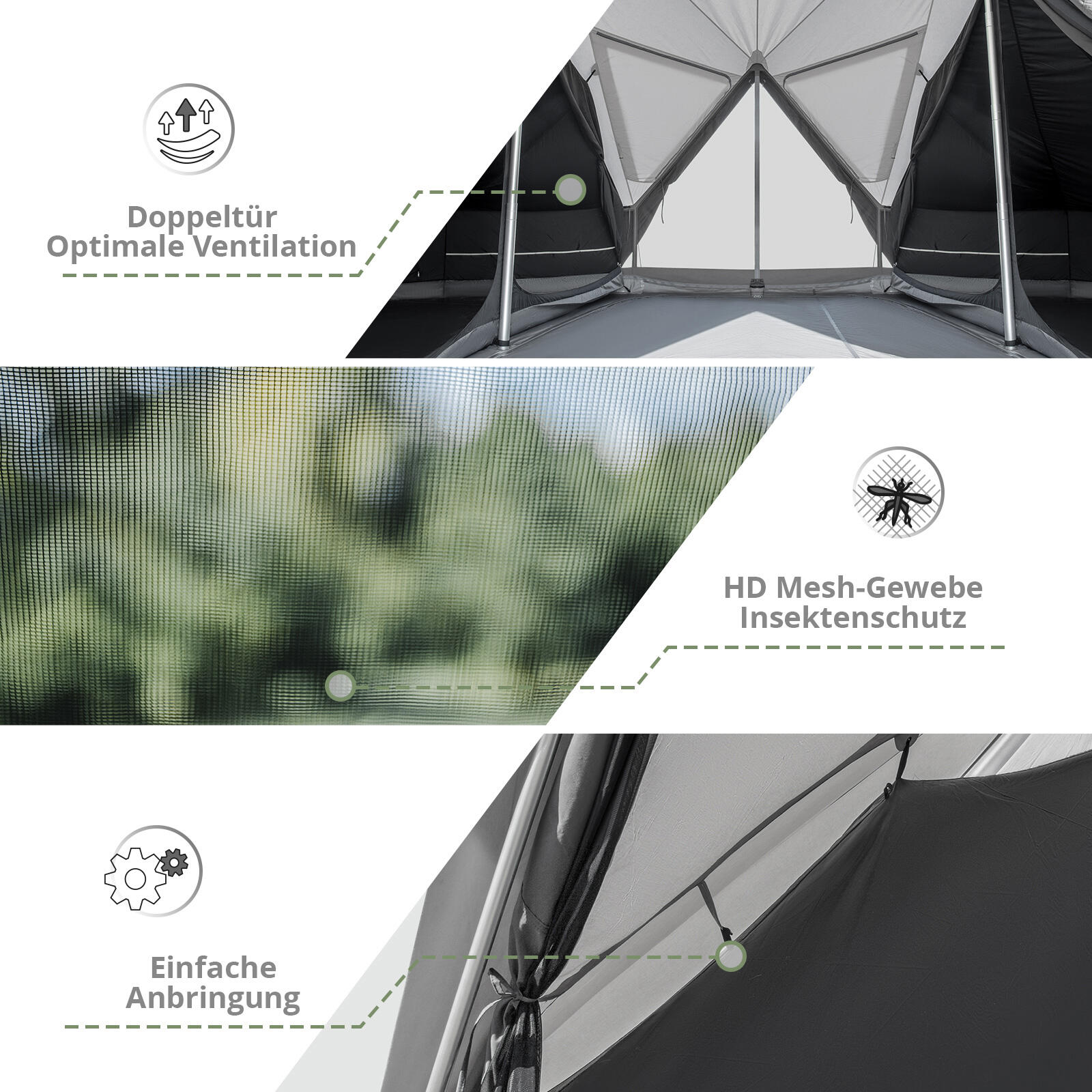 Tenda interna per Khan Palace 4 persone cabina glamping da Campeggio 4/7