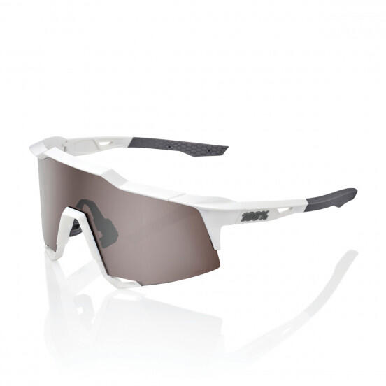 100% Glasses Speedcraft Matte White-HiPER Silver Mirror Lens