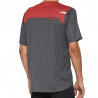 Maillot de manga larga 100% Airmatic Charcoal / Racer Red 2/2