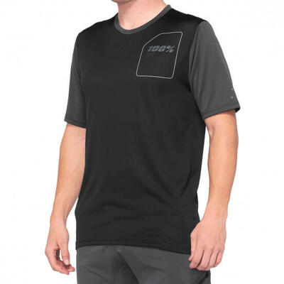 Ridecamp 100% short sleeve jersey black / charcoal grey