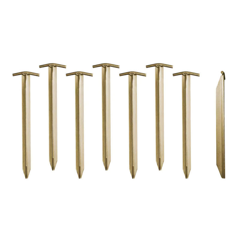 Tienda de campaña clavijas 8 x T-Peg camping gancho Exterior anclaje suelo acero