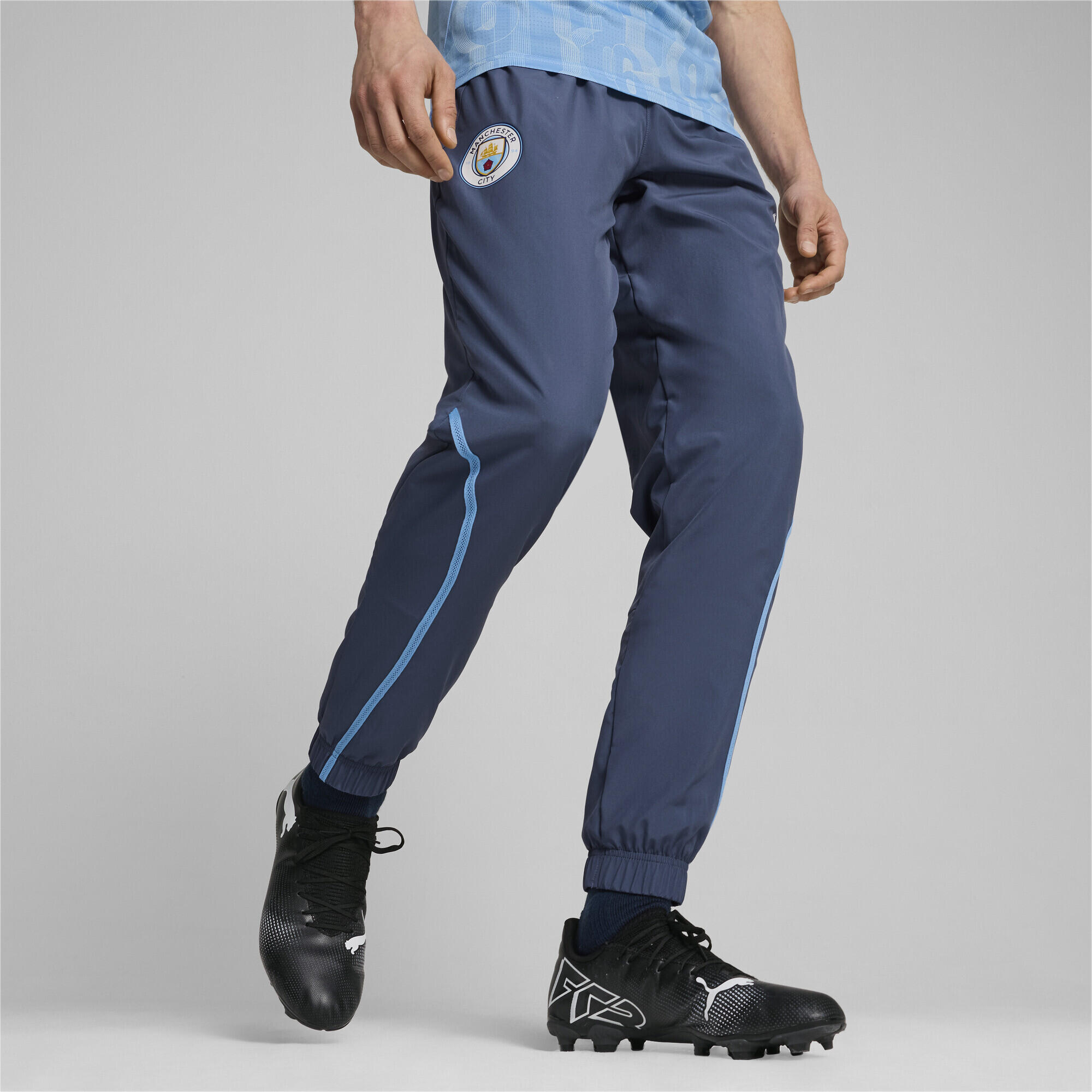 Pantalon d’avant-match tissé Manchester City Homme PUMA Inky Blue Team Light 4/7