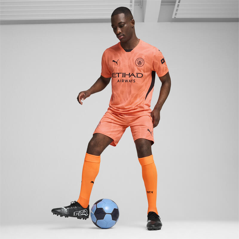 Pánské brankářské kraťasy Manchester City 24/25 PUMA Neon Sun Orange