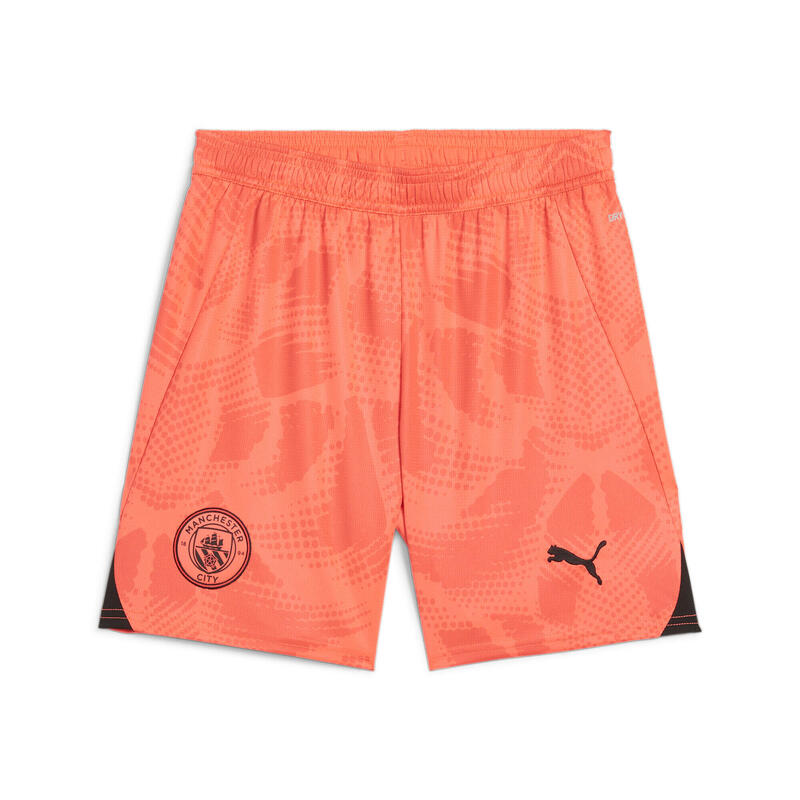 Shorts da portiere Manchester City 24/25 per ragazzi PUMA Neon Sun Orange