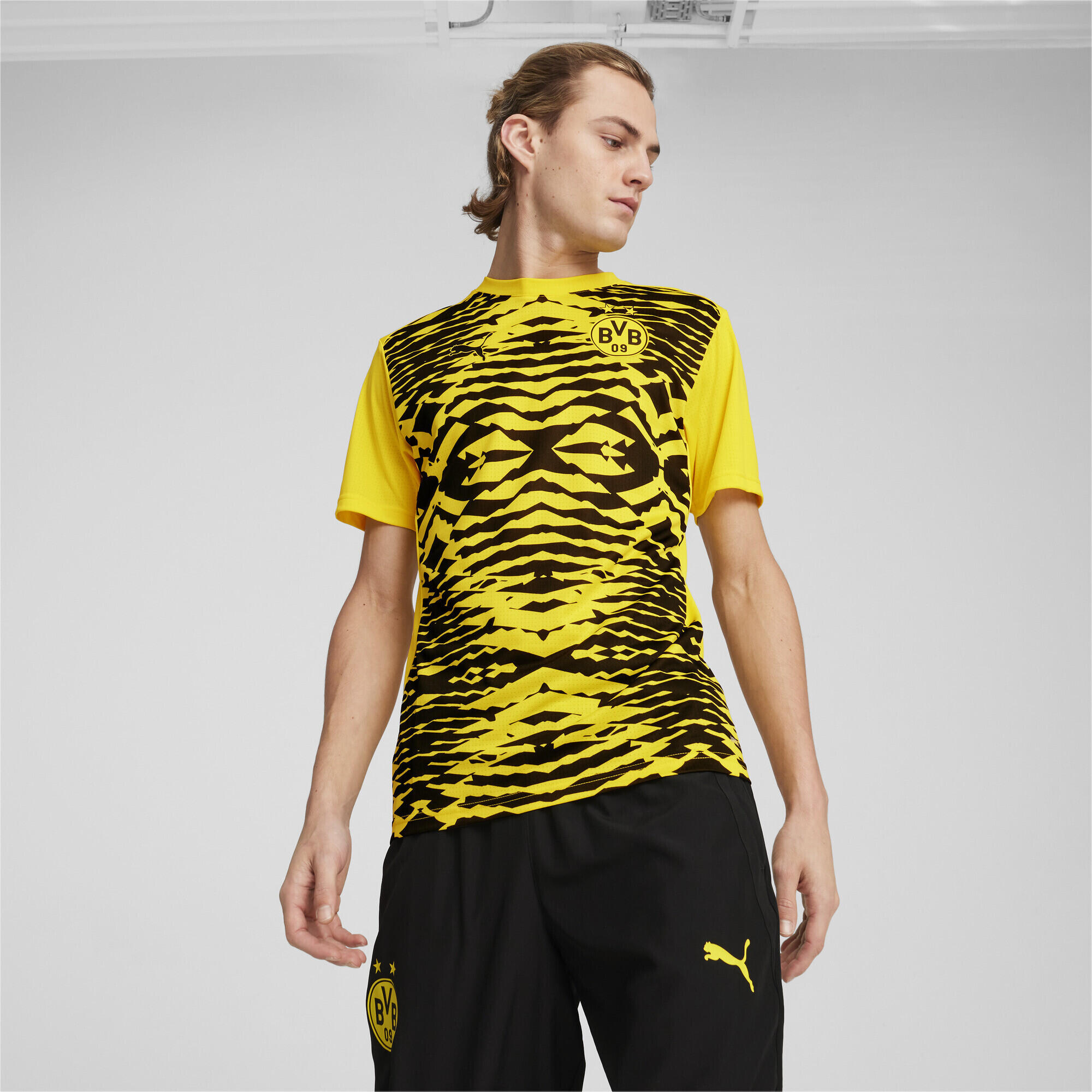 Maglia pre-partita Borussia Dortmund a maniche corte da uomo PUMA 2/7