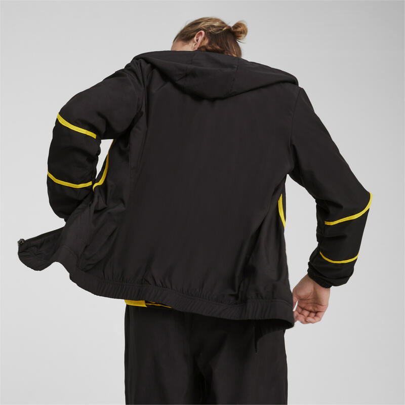 Veste tissé d’avant-match Borussia Dortmund Homme PUMA Black Faster Yellow