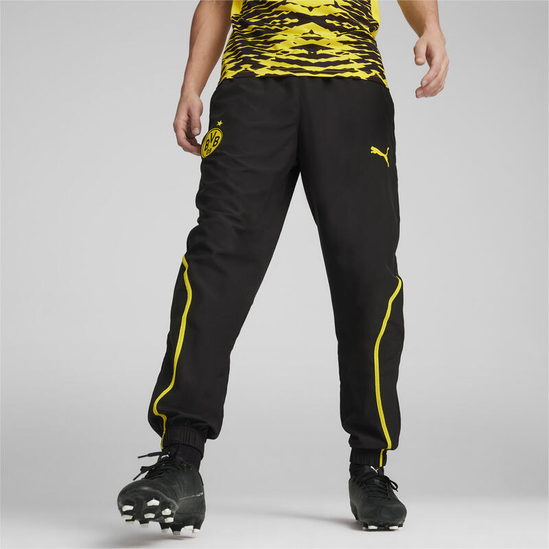 Pantalones prepartido tejidos Borussia Dortmund Hombre PUMA Black Faster Yellow