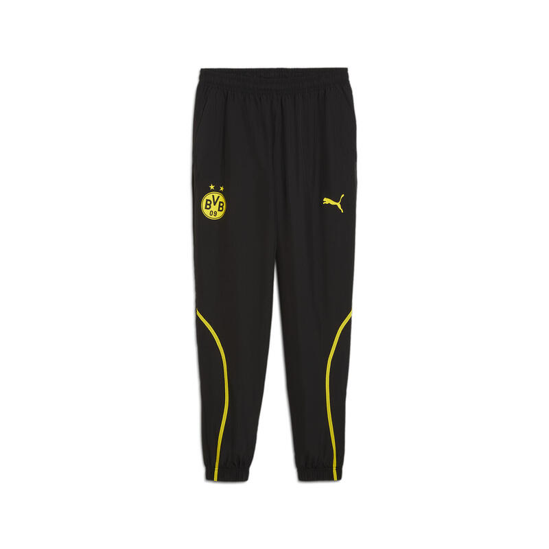 Pantalon tissé d’avant-match Borussia Dortmund Homme PUMA Black Faster Yellow