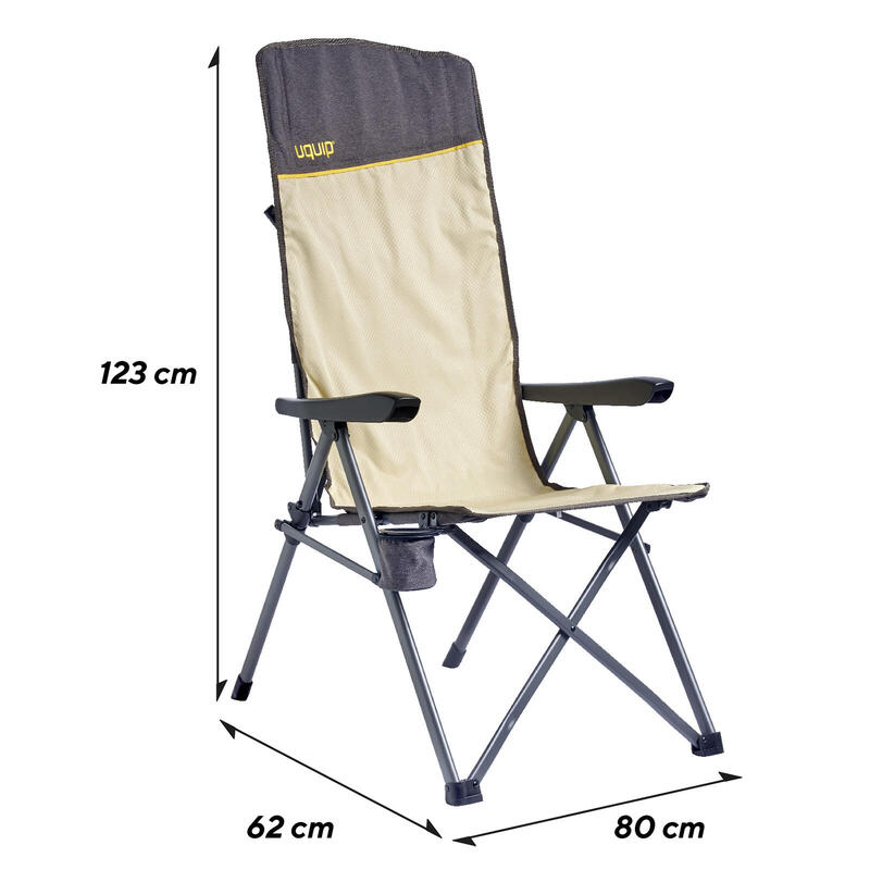 Chaise de camping Justy XL pliante plage réglable 120 kg