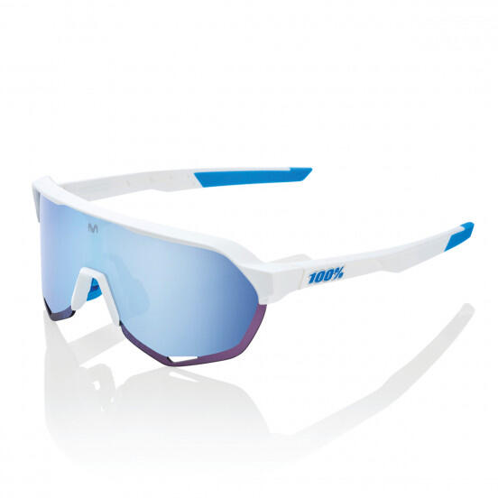 100% Glasses S2 Movistar Team White-HiPER Blue Multilayer Mirror Lens