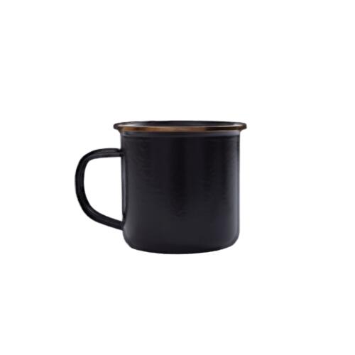 Set De Tasses En Émail 2 Pcs Charcoal