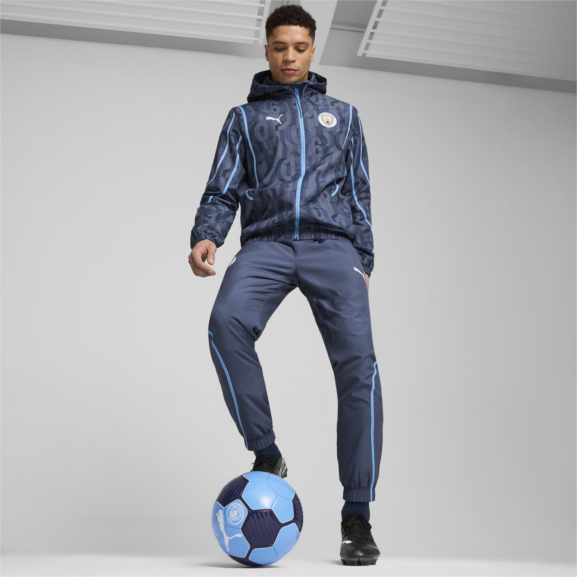 Veste d’avant match tissée Manchester City Homme PUMA Inky Blue Team Light 6/7