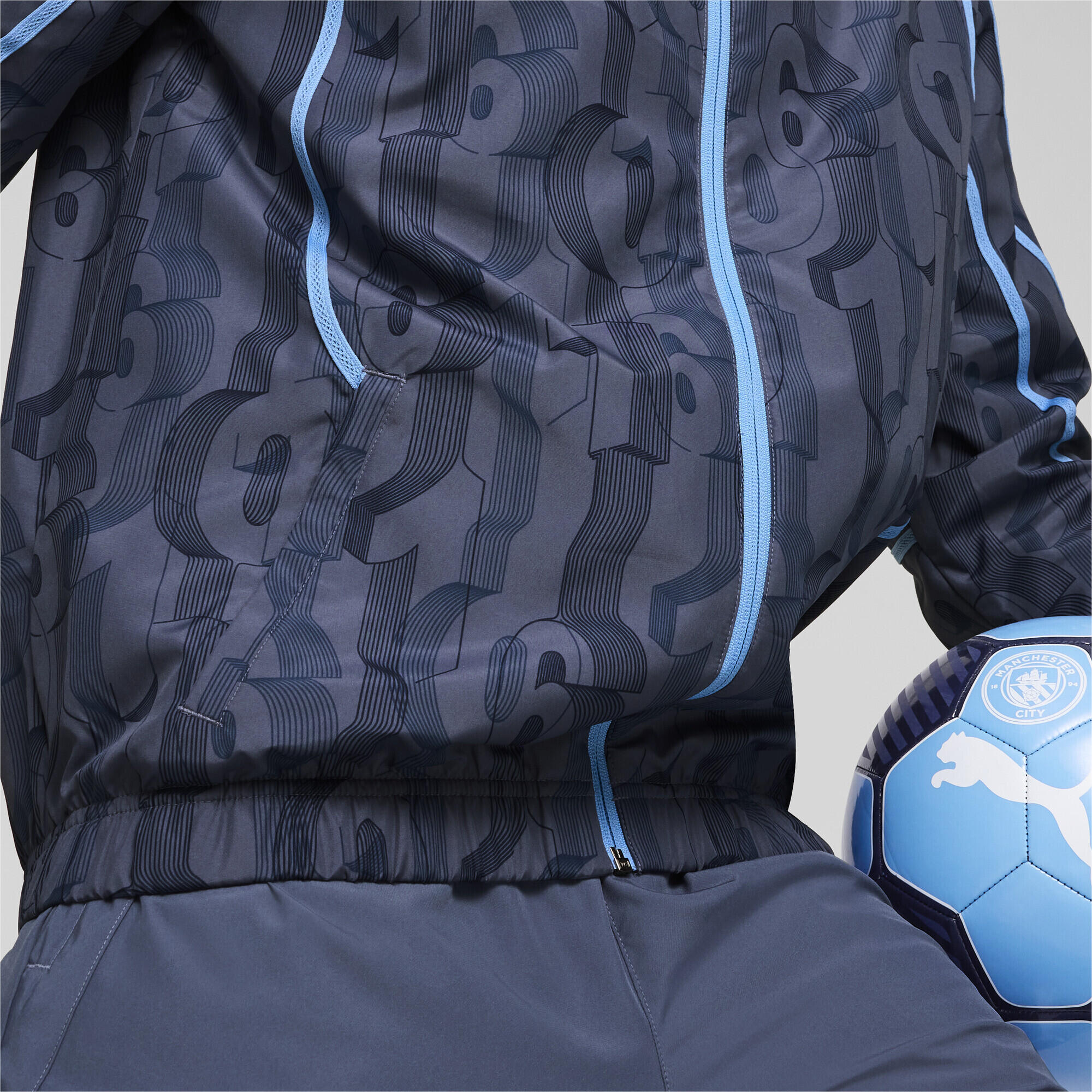 Veste d’avant match tissée Manchester City Homme PUMA Inky Blue Team Light 5/7