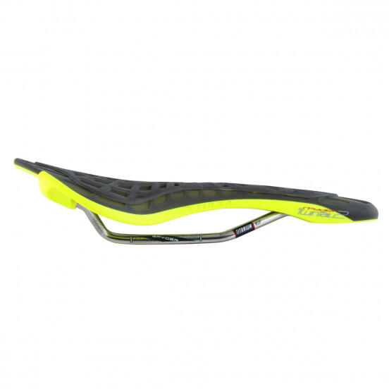 Selle Tioga Spyder Twin Tail Titane Jaune fluo 2/2