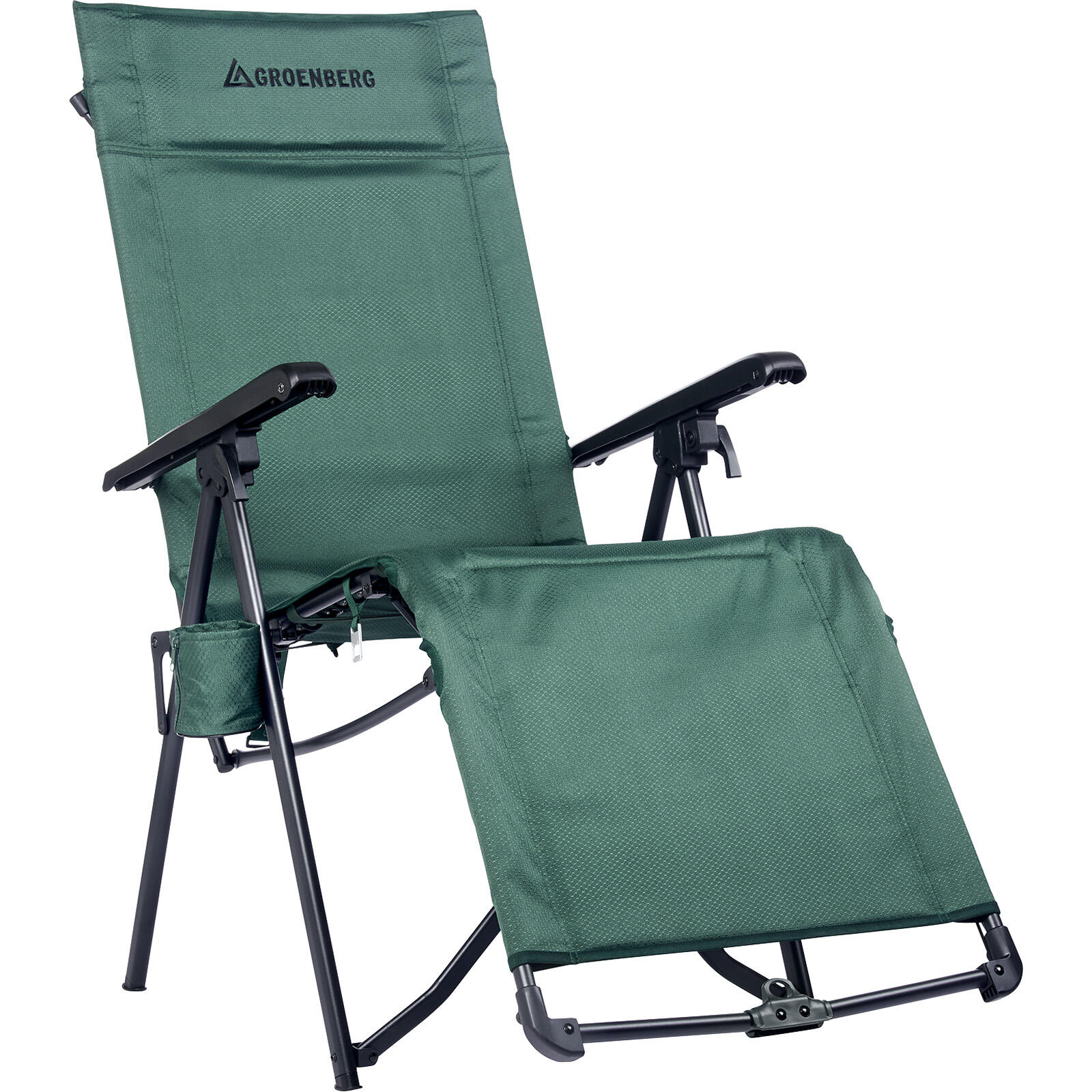 Groenberg - Chaise De Camping Stjarna Longue Plage Pliable Réglable En Continu - Chaise - Vert - Taille Unique - Decathlon