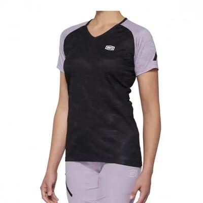 Maglia donna 100% Airmatic a manica corta Nero / Viola