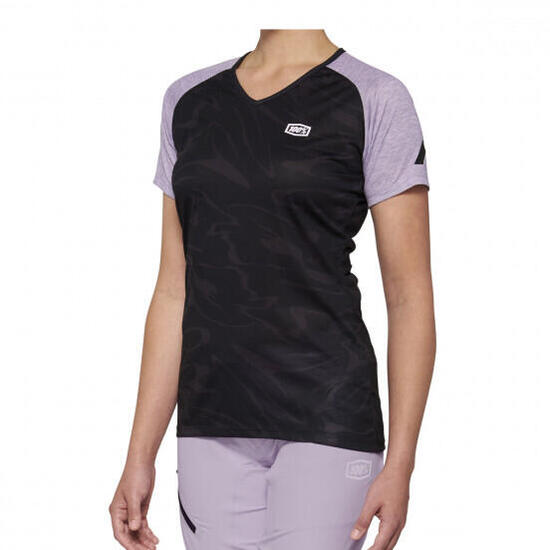 Maglia donna 100% Airmatic a manica corta Nero / Viola