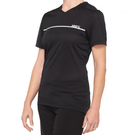 100% - Jersey Ridecamp Women Black/grey - Maillot Manches Courtes - Gris|noir - S - Decathlon