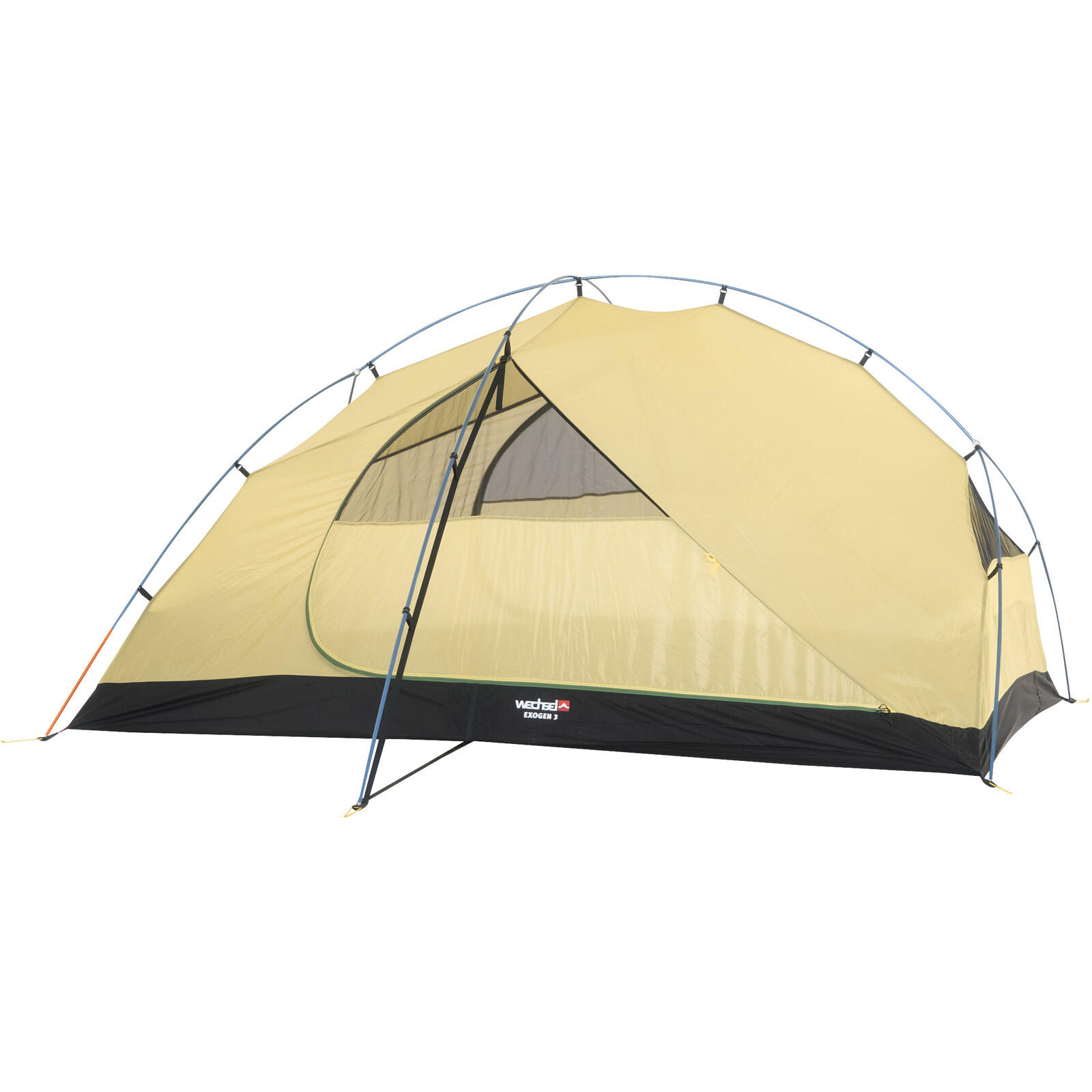 Trekkingzelt Exogen 3 Personen Geodät Camping Fahrrad Biwak Zelt 2,5 kg 4/7