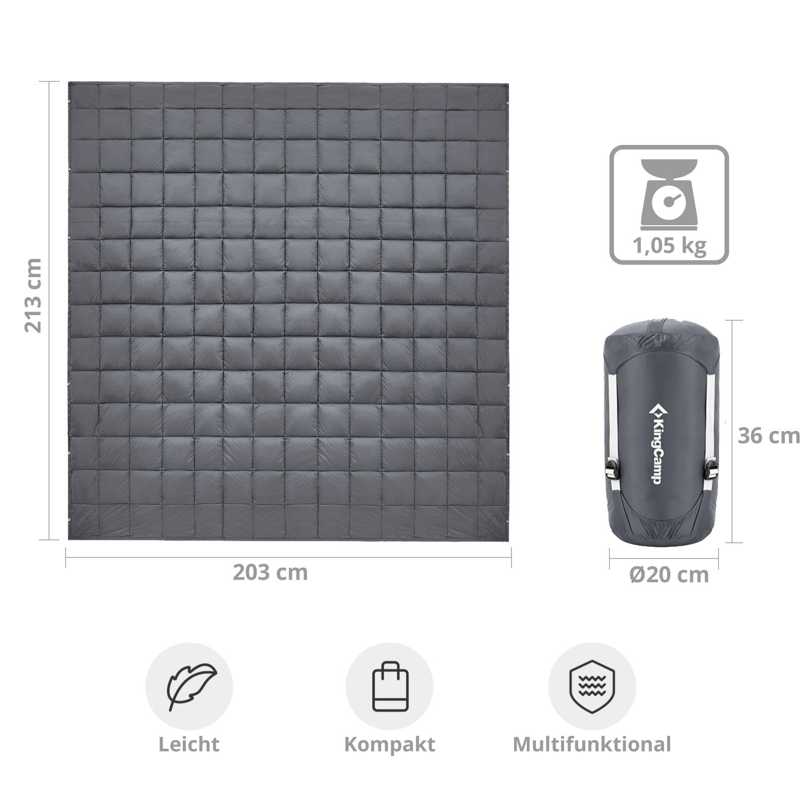 Coperta da Campeggio Smart 1100 Spiaggia Picnic Parco Mat leggera viaggio 2/5