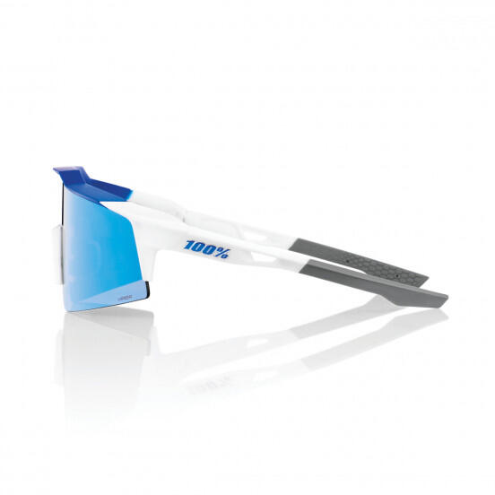 Brille Speedcraft SL Matte White/Metallic Blue-HiPER Blue Multilayer Mirror Lens 3/4