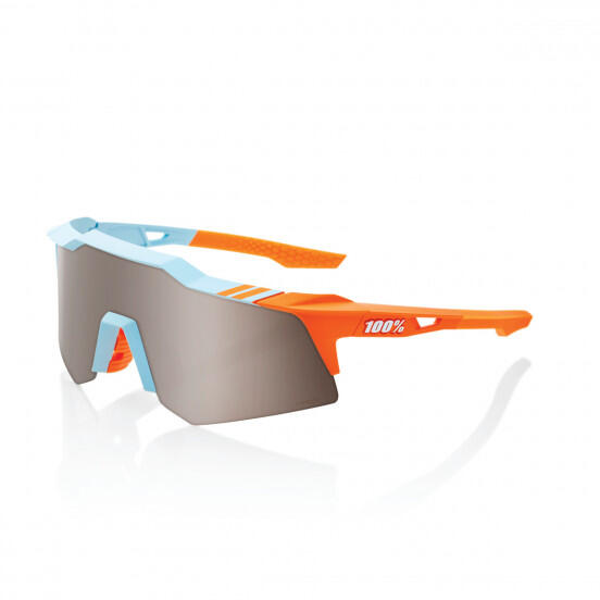 100% Occhiali Speedcraft XS Soft Tact Two Tone-HiPER Silver Mirror Lens