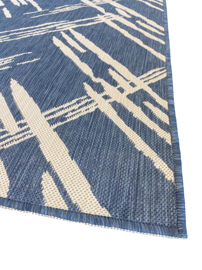 Chatan Vloerkleed Tenttapijt Wit/Blauw 3/3